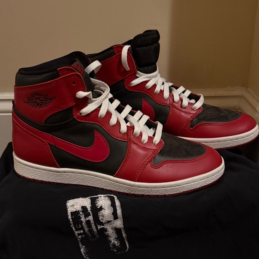 Nike Black and Red Nike High-Top Sneakers